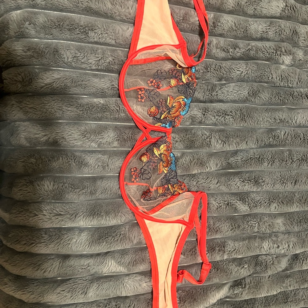 Adore Me Vibrant Red Lingerie bra